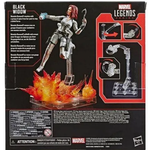 Hasbro Black Widow Marvel Legends 6-Inch Deluxe White Costume Action Figure with Stand