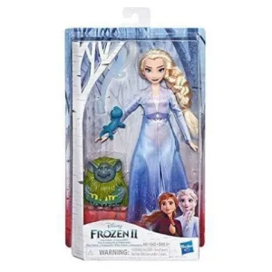 Hasbro Disney Frozen 2 Elsa Fashion Doll In Travel Outfit with Pabbie and Salamander Figures