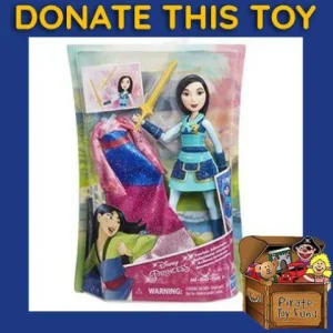 Hasbro DONATE THIS TOY - Pirate Toy Fund - Disney Princess Fearless Adventures Doll - Mulan