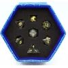 Hymgho Dragon's Hoard Gem Stone Polyhedral Dice Set - Green Fluorite