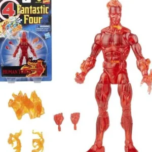 Hasbro Fantastic Four Retro Marvel Legends Human Torch 6-Inch Action Figure