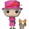 Funko Pop! 01 Royals Queen Elizabeth II w/Corgi Vinyl Figure
