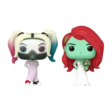 Funko Pop! Harley Quinn and Poison Ivy Wedding Vinyl Figure 2-Pack - Entertainment Earth Exclusive