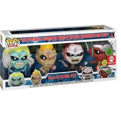 Funko Pop! Iron Maiden - Eddie 4 Pack Glow in the Dark Box Set - AE Exclusive
