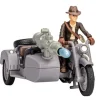 Hasbro Indiana Jones Worlds of Adventure Indiana Jones with Motorcycle and Sidecar Action Figure Set