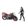 Hasbro Marvel Legends Vehicle Series 6-inch Black Widow with Motorcycle