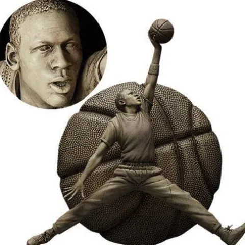 Enterbay Michael Jordan 1:6 Scale Sculpture Collection Ivory Edition Statue
