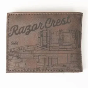 Bioworld Star Wars: Mandalorian Etched PU Bifold Wallet - Entertainment Earth Exclusive