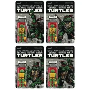 Super7 Teenage Mutant Ninja Turtles Mirage Variant 3.75-Inch ReAction Figure Set of 4