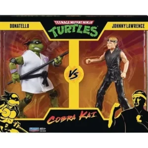 Playmates Teenage Mutant Ninja Turtles X Cobra Kai - Donatello Vs. Johnny Lawrence 2-Pack Action Figures