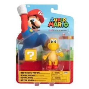 Jakks Pacific World of Nintendo 4" Action Figure - Red Koopa Troopa with Question Block