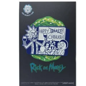 Zen Monkey Studios Zen Monkey: Happy Hanu--Chanukah, Rick! - Rick and Morty Enamel Pin