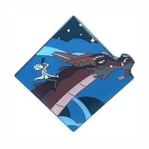 Zen Monkey Studios Zen Monkey: Rick Riding Balthromaw(SEASON 4 EPISODE 4) - Rick and Morty Enamel Pin