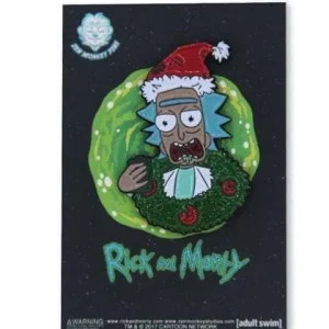 Zen Monkey Studios Zen Monkey: Rick with Christmas Wreath - Rick & Morty Enamel Pin
